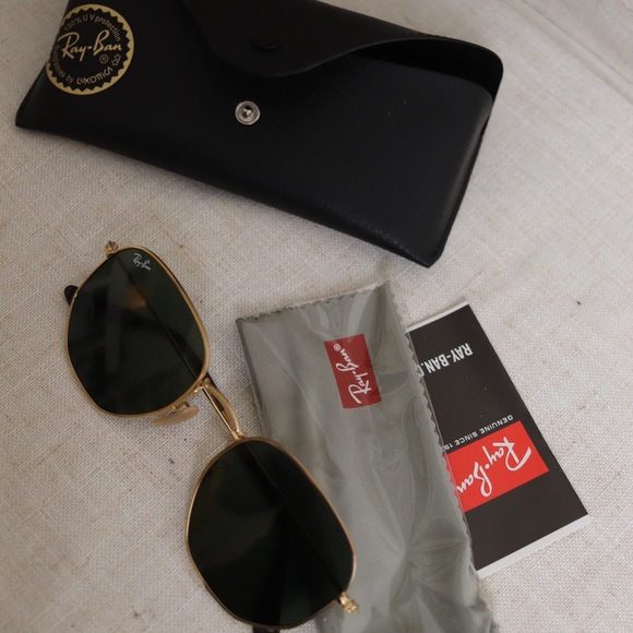 Ray-Ban Accessories - Ray-Ban Hexagonal Gold Frame Sunglasses